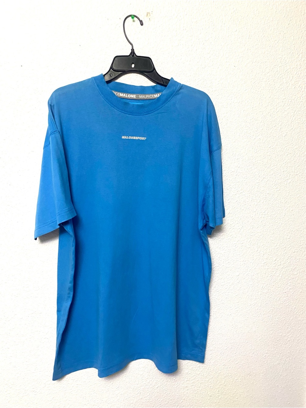 Maurice Malone 90s. Rare Vintage Men's Blue Crewneck MALONESPORT  T-Shirt